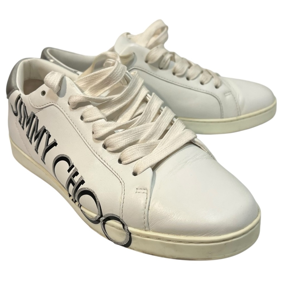 Jimmy Choo White Leather Sneakers